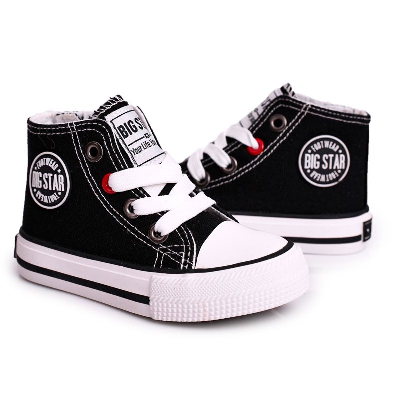Sneakers Alte Per Bambini Con Cerniera Big Star HH374084 Nere nero