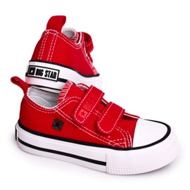 Sneakers Basse Bambini Con Velcro Big Star HH374098 Rosse rosso rosso