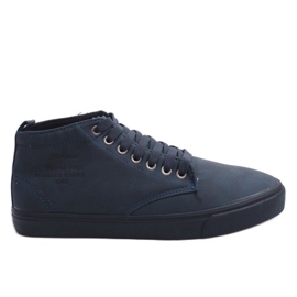 Sneakers alte alla moda Y007 Navy Blue blu navy