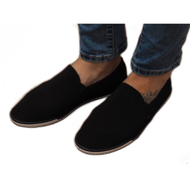 Sneakers Slip-On Nere D16M in Lycra nero