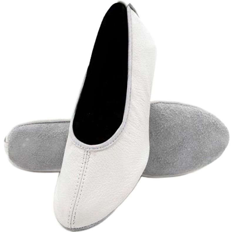 Antares ballerine da ginnastica - pelle, bianco bianca écru