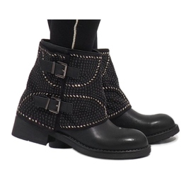 Marquiiz Stivali neri decorati 6352-PA nero