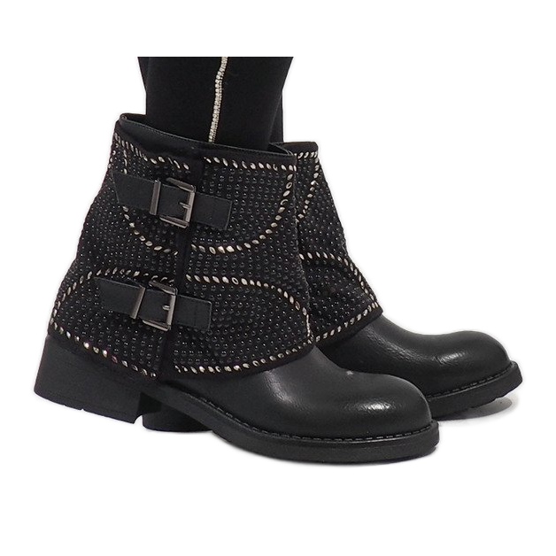 Marquiiz Stivali neri decorati 6352-PA nero