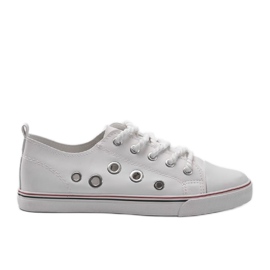 Sneakers in pelle bianca FG-2767 bianco