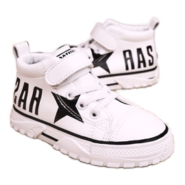 Apawwa Sneakers Alte Bambini Con Velcro Bianco Sparky