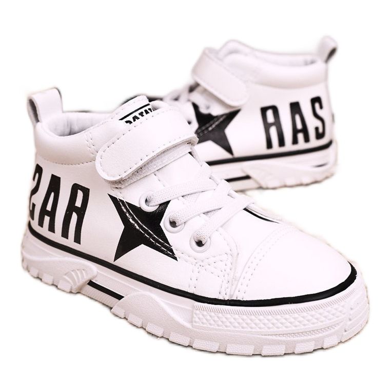 Apawwa Sneakers Alte Bambini Con Velcro Bianco Sparky bianca
