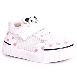Apawwa Scarpe Sportive Per Bambini Con Panda Bianche E Rosa Chico bianca