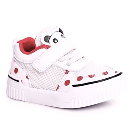 Apawwa Scarpe Sportive Bambino Con Panda Rosso e Bianco Chico bianca