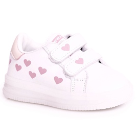 Apawwa Scarpe Sportive Bambino Con Suola Illuminata Led Bianco-Rosa Boomer