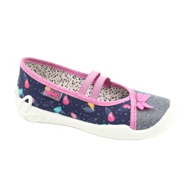 Scarpe per bambini Befado 116X286 blu navy rosa argento