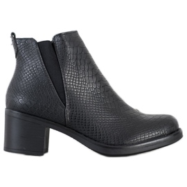 Sweet Shoes Stivaletti con stampa serpente nero