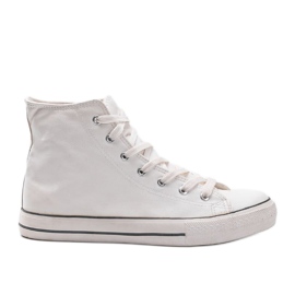 Pelle Sneakers classiche bianche da uomo BF3222C bianco