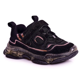 Apawwa Scarpe Sportive Bambini Sneakers Con Suola Trasparente Nero Bailey