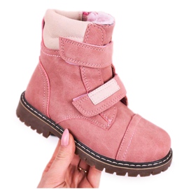 Apawwa Stivali Trappers Bambini Riscaldati Con Pelliccia Rosa Emma beige
