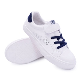 Sneakers Bambini Con Velcro Big Star DD374107 Bianco-Blu Navy bianca