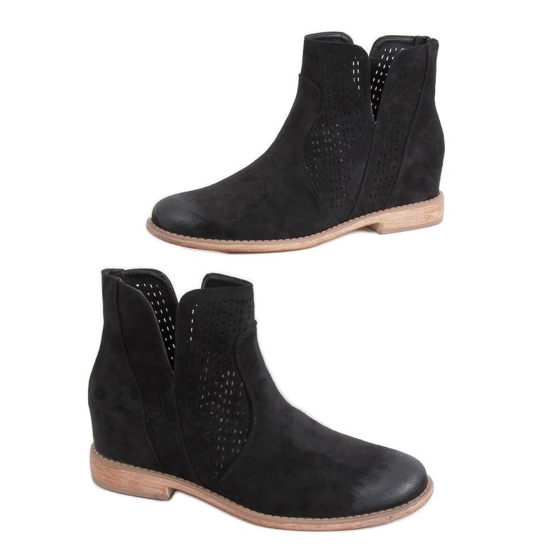 Stivali neri traforati NC1123 Nero