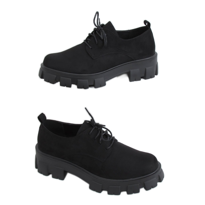 Mocassini neri su suola alta NC1120 Black nero