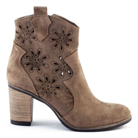 Olivier Tacchi alti traforati Lena beige scuro