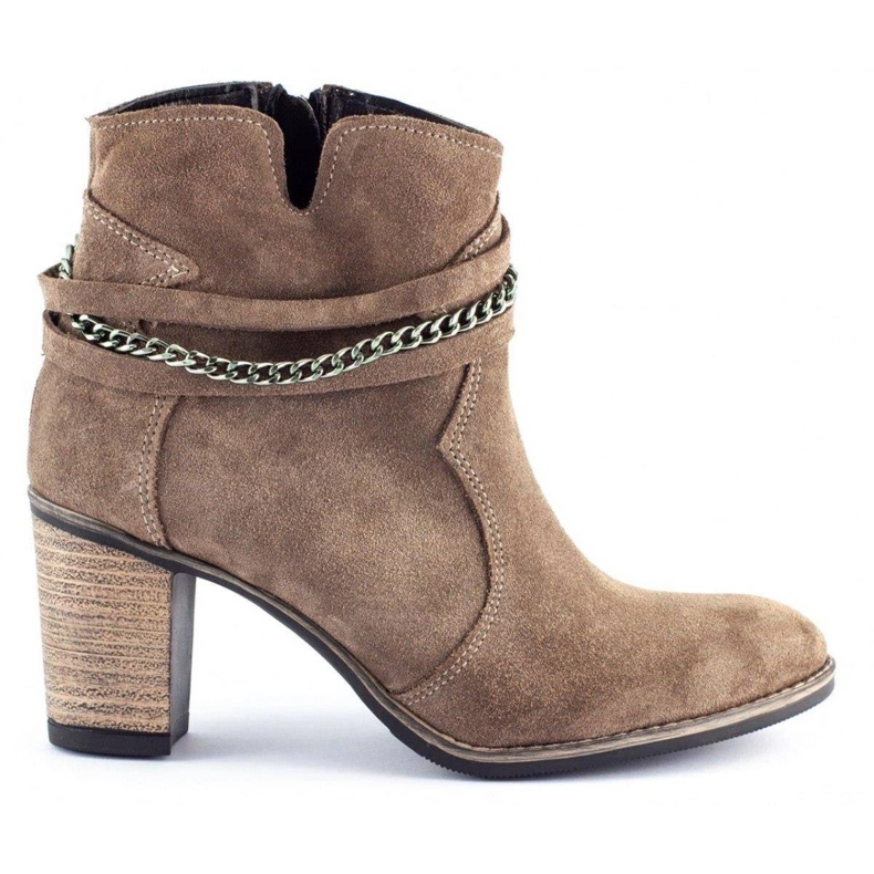Olivier Stivali con catena Megi beige