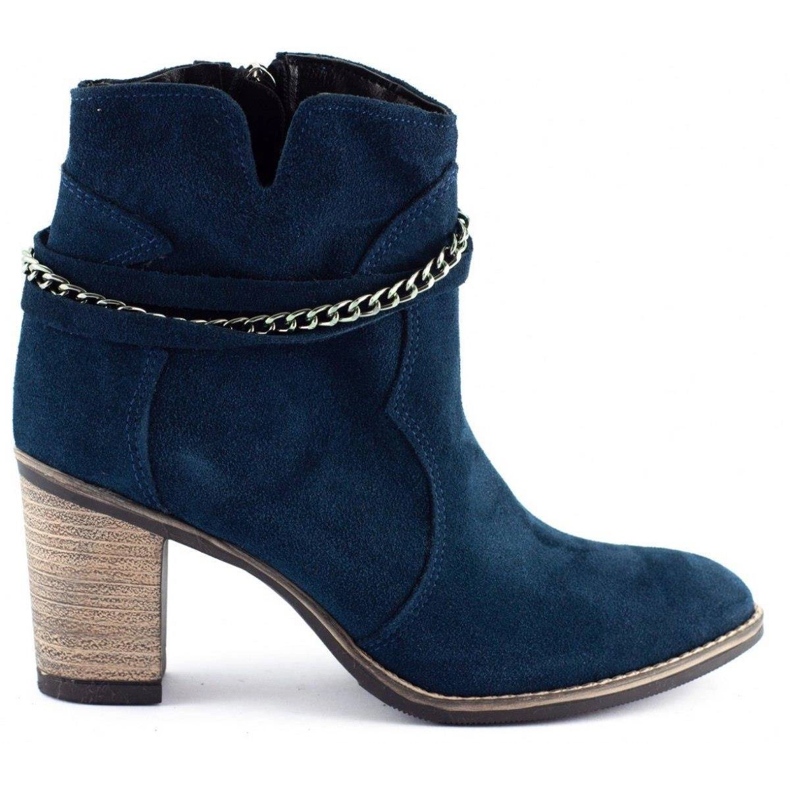 Olivier Stivali con catena Megi blu navy