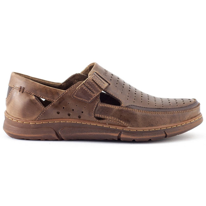 Polbut Scarpe da uomo traforate per l'estate J73L marrone