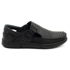 Polbut Scarpe da uomo estive traforate J73L nere nero