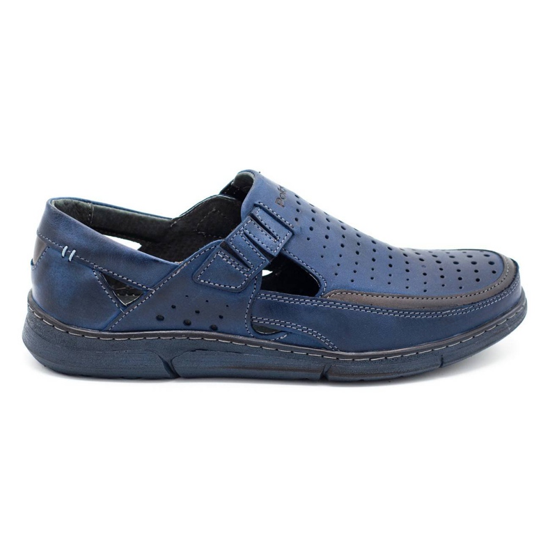 Polbut Scarpe da uomo estive traforate J73L blu navy