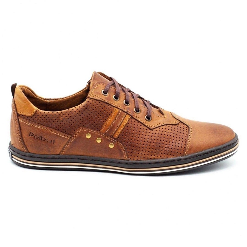 Polbut Scarpe casual da uomo 1801P cammello multicolore
