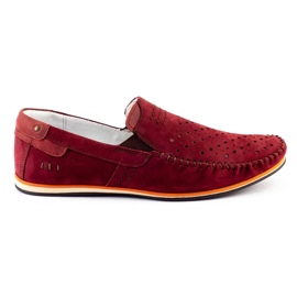 KOMODO Scarpe uomo mocassini 876 estate bordeaux rosso