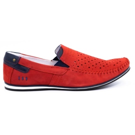 KOMODO Scarpe uomo mocassini 876 summer red rosso