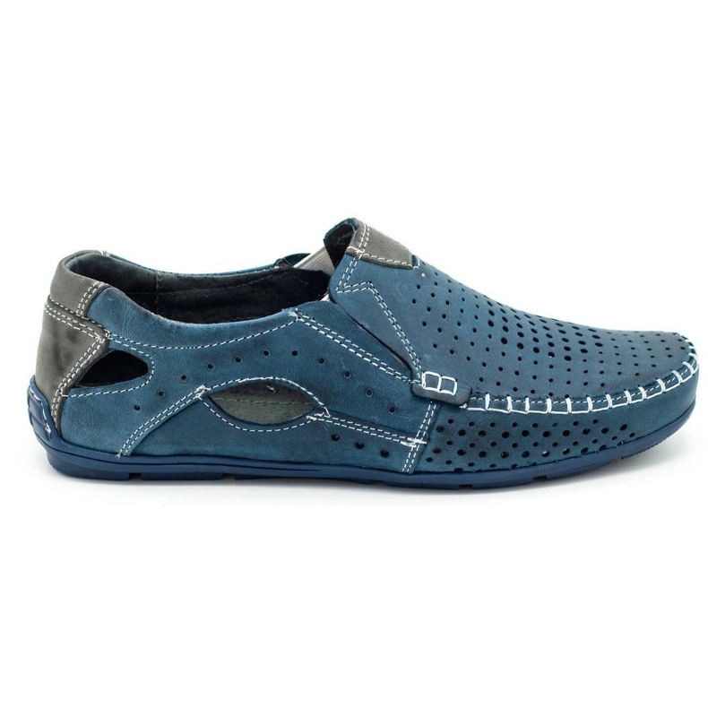 Olivier Scarpe uomo mocassini 901 estate blu navy