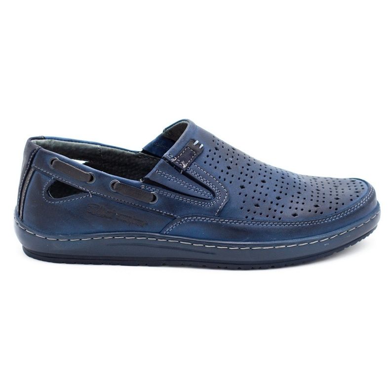 Polbut Scarpe uomo mocassini traforati J68/2L blu navy