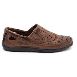 Polbut Scarpe uomo mocassini traforati J68/2L marrone