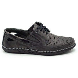 Polbut Scarpe uomo mocassini traforati J69 / 3L grigio