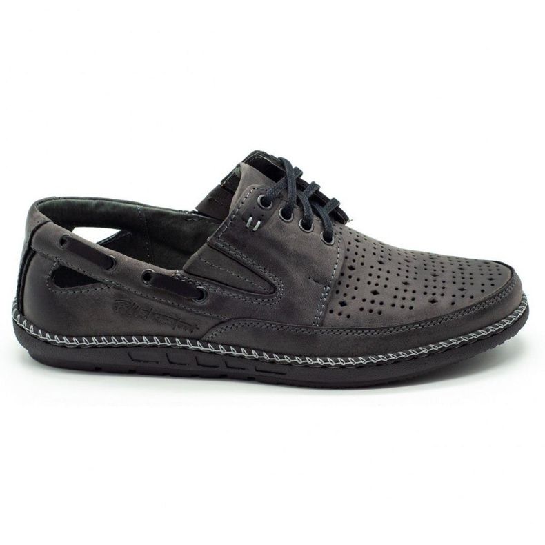Polbut Scarpe uomo mocassini traforati J69 / 3L grigio