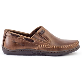 Polbut Scarpe da uomo mocassini J68/4 marrone