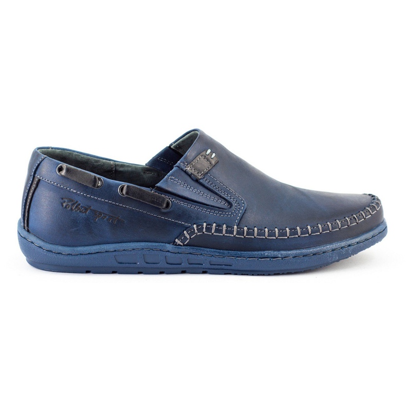 Polbut Scarpe da uomo mocassini J68 / 4 blu navy