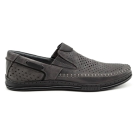 Polbut Scarpe estive in pelle da uomo grigie 09 grigio