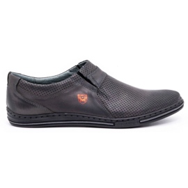 Polbut Scarpe uomo in pelle 362 perforazione grigia grigio