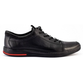 Polbut Scarpe casual da uomo in pelle nera K22 nero
