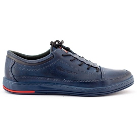 Polbut Scarpe casual da uomo in pelle K22 blu navy multicolore