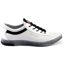 Polbut Scarpe casual da uomo in pelle K23P bianche bianca