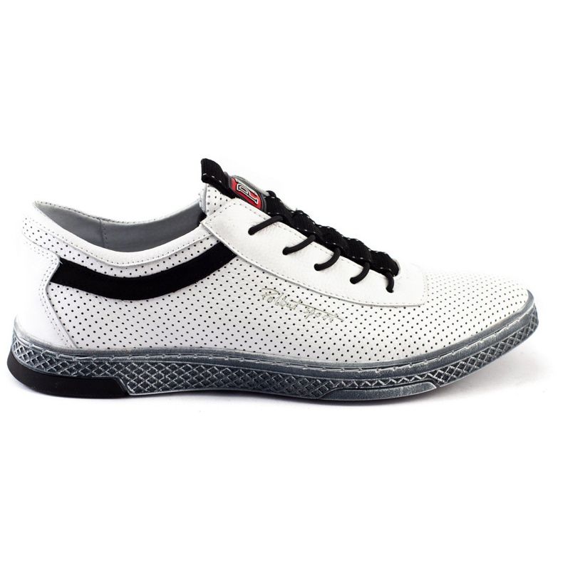 Polbut Scarpe casual da uomo in pelle K23P bianche bianca