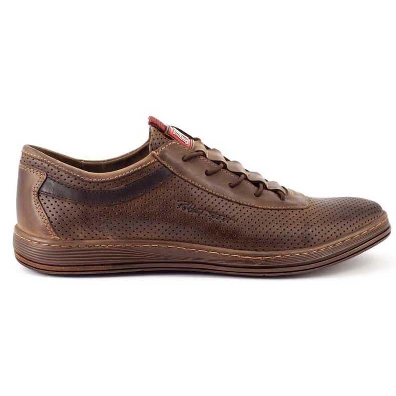 Polbut Scarpe casual da uomo in pelle K23P marrone