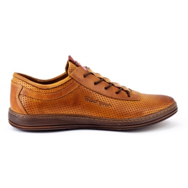 Polbut Scarpe casual da uomo in pelle K23P rosse multicolore