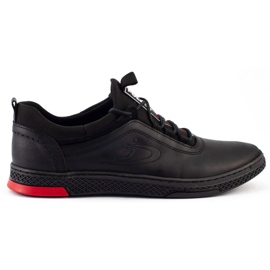 Polbut Scarpe da uomo casual nere in pelle K24 nero