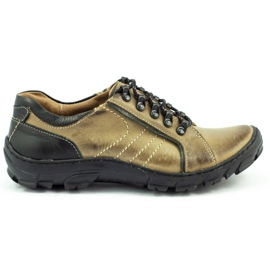 KOMODO Scarpe da trekking da uomo in pelle 904 multicolore verde