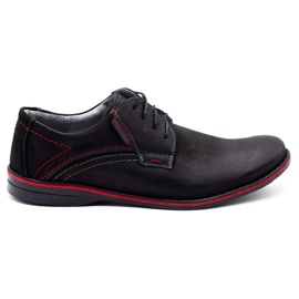 Scarpe da uomo in pelle Olivier 242 nere nero