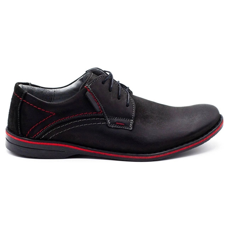 Scarpe da uomo in pelle Olivier 242 nere nero