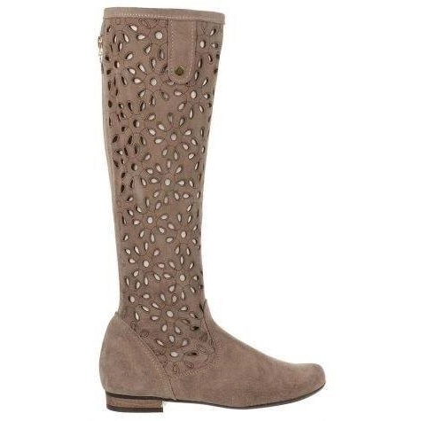Olivier Stivali da donna traforati beige scuro